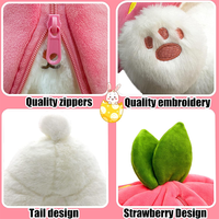 Hot Selling Easter Aardbei Wortel Getransformeerd Konijn Knuffels Groothandel Gevulde Fruit Bunny Dier Pop Kussen Pasen Cadeau