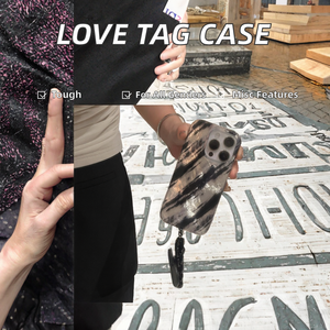 Custodia per Telefono IMD in Twill Bianco e Nero con Etichetta Love, <span class=keywords><strong>Cover</strong></span> Protettiva per <span class=keywords><strong>iPhone</strong></span> 16 Pro Max 15 14 13 <span class=keywords><strong>12</strong></span> 17 - Product Image 3
