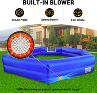 Piscine à balles gonflable bleue multifonctionnelle, arène interactive avec système de gonflage rapide pour divers jeux de balles