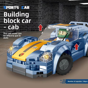 Juguete de Rompecabezas de Partículas Pequeñas, Coche Deportivo, Bloques de Construcción, Modelo de Coche de Carreras, Juguete de Plástico para Armar, para Mayores de 14 Años, Unisex - Product Image 4