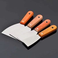 Couteau à mastic et grattoir en acier inoxydable de qualité industrielle avec manche en plastique et lame plate