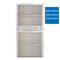 Armoire de sécurité pour le stockage à domicile ou au bureau avec empreinte digitale et mot de passe, adaptée aux usines, avec deux tiroirs