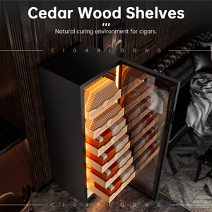 Humidor Inteligente Cigarloong para 1200 Cigarros, con Compresor de Humedad Constante, Madera de Cedro, Wifi y Cerradura con Huella Dactilar 15 - Product Image 2