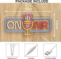 Live on Air LED Neon Light Signs IP65 Acrylique Mur Oeuvre pour Bar Maison Chambre Homme Cave Bureau Hôtel Pub Café Décor