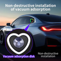 Nouvelle Décoration Lumineuse LED Ambiante en Forme de Cœur pour Vitre de Voiture USB, Adaptée aux Vitres Arrière, Intérieur Universel 12V