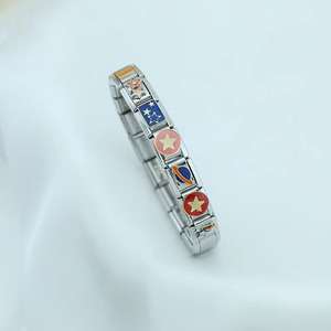 Hapiship italiano charme pulseira atacado aço inoxidável italiano encantos Pulseras estrela charme ZH028 - Product Image 3