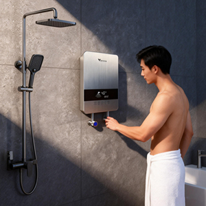 Chauffe-eau instantané sans réservoir 4500W 5000W 5500W, chauffe-eau électrique sans fin en plastique à fixation murale - Product Image 2