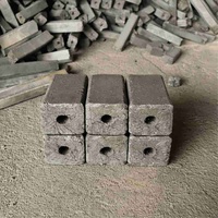 Charbon de bois en briquettes carrées de qualité A pour la restauration commerciale, respectueux de l'environnement, à haute teneur en cendres, 7800 Kcal/kg, prix unitaire en vrac par tonne