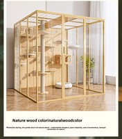 Cage à chat de luxe en aluminium haut de gamme, multifonctionnelle, surdimensionnée, espace libre, respirante, pour intérieur et extérieur, villa pour animaux de compagnie, maison pour chats