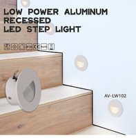 Lampes murales en aluminium miniatures de 1,2 W, éclairage LED encastré pour escaliers intérieurs avec un design moderne