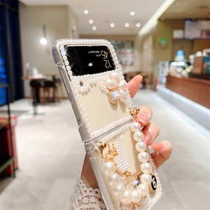 หรูหรา 3D Handmade ประกายเพชรโทรศัพท์มือถือสําหรับ <span class=keywords><strong>Samsung</strong></span> <span class=keywords><strong>Z</strong></span> <span class=keywords><strong>Flip</strong></span> 5 4 <span class=keywords><strong>3</strong></span> ฝาครอบพับโปร่งใส - Product Image 3