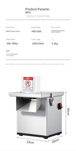 Déchiqueteuse Électrique Commerciale Haute Efficacité en Acier Inoxydable pour Légumes, Pommes de Terre, Citrons, Racines et Fruits – Idéale pour la Restauration Rapide - Product Image 6