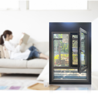 Ventana Abatible de Aluminio Personalizada con Doble Vidrio Templado, Apertura Interior/Exterior, Mosquitera, Rotura de Puente Térmico y Recubrimiento en Polvo