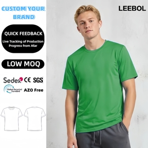 Eco-Friendly Premium Quality 140g Recycled Polyester Mesh Colorfast Screen Printed Wholesale Sport Promotional T Shirts