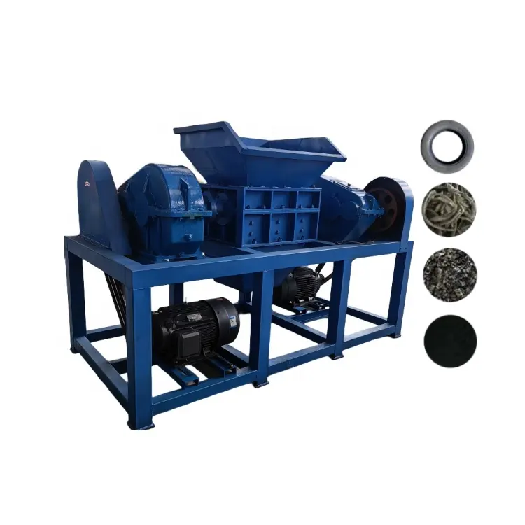 Made In China Automatic Small Tire Shredder Waste Tire Recycling Machinery Plant Tyre Recycling Machine To Make Rubber Powder