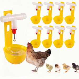 500 Pezzi/Lotto Abbeveratoio Automatico a Nipple Giallo per Polli, Quaglie, <span class=keywords><strong>Tacchini</strong></span> - Tazza a Fontana per Gabbie da Allevamento, Abbeveratoio Sospeso per Polli - Product Image 1