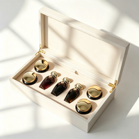 Boîte à cosmétiques en bois personnalisée de luxe, organisateur de rangement pour soins de la peau, lotion, parfum, crème, maquillage, emballage cadeau personnalisé