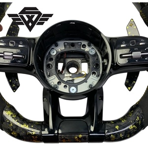Volant <span class=keywords><strong>sport</strong></span> en cuir et carbone véritable forgé pour Mercedes-Benz 809 W223 W212 Classe C E, modèles à assembler - Product Image 5