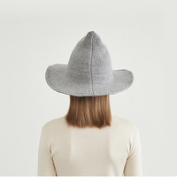 Sombrero de Bruja de Fieltro para Halloween, Plegable, Color Caramelo, de Algodón Tejido, para Decoración de Festivales, Fiestas, Cosplay, Sombrero de Mago