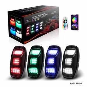 ไฟตกแต่งใต้ท้องรถยนต์ ADT Car Led Multicolor Rock Light 4 6 8 12 ชุด พร้อมระบบควบคุมผ่านแอพ RGBW สำหรับรถบรรทุก เรือ ยอชท์ ไฟนีออน - Product Image 3