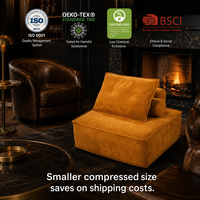 Fauteuil Club de Luxe, Collection Designer, Revêtement Premium, Mousse Haute Densité Ignifuge Compressée, Vente en Gros