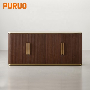 Credenza Classica in Legno Massello di Mogano, Multifunzionale per Arredamento Casa, Buffet e Decorazione Camera da Letto - Product Image 1