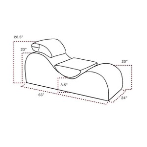 Sillón Chaise Longue Moderno de Espuma Suave para Ejercicio, Yoga, Sofá con Diseño Confortable para Sala de Estar, Gimnasio en Casa - Product Image 6