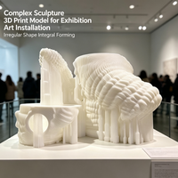 Prototype d'impression 3D en résine SLA haute précision, sculpture complexe personnalisée, modèle de coque de main pour composant d'affichage artistique