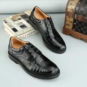 <b>Men</b>’s Business Casual Crocodile Leather Dress <b>Shoes</b> – Classic & Oxfords for Office, Work & Everyday Wear - Product Image 5