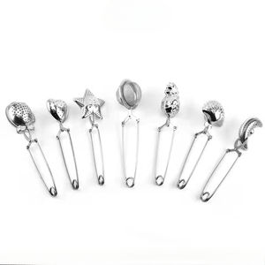 Infusor de colador de té de acero inoxidable 304 en forma de concha de pez <span class=keywords><strong>Ball</strong></span> Star Moon - Product Image 1