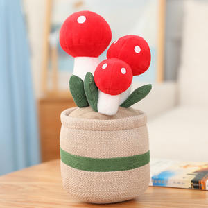 Plante succulente en pot en peluche douce, motif dessin animé mignon, en forme de cactus, jouet, poupée, coussin, avec motif de bouquets de fleurs imprimés, pour usage domestique et hôtelier, vente en gros - Product Image 4