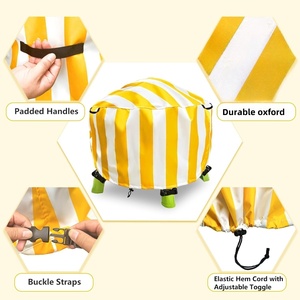 Funda Redonda para Mesa de Agua de Patio Exterior, Funda para Mesa de Juegos de Parque Acuático, Funda para Mesa de Juegos al Aire Libre, Funda para Muebles de Tela Oxford - Product Image 2