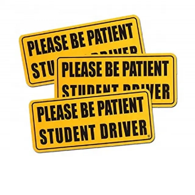 Yang Dapat Dilepas Vinyl Stiker "Mohon Bersabar Student Driver" Mobil Keamanan Kendaraan Bumper Tanda Stiker Mobil
