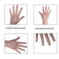 Guantes de silicona para crossdresser, simulación de piel, prótesis artificial para brazos y manos, cubre cicatrices