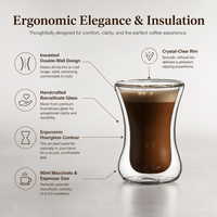 Tasse à café en verre à double paroi, résistante à la chaleur, en borosilicate, soufflée à la main, verrerie isolante pour la maison, le bureau, le café