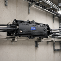 Boîtier de raccordement de câbles à fibres optiques extérieur horizontal 24 72 96 144 192 cœurs pour FTTH et télécommunications