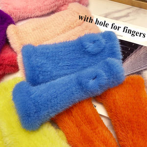 Gants tricotés en <span class=keywords><strong>fourrure</strong></span> <span class=keywords><strong>de</strong></span> vison véritable pour femmes, vente directe d'usine, chaud, élastique, offre spéciale d'hiver - Product Image 4
