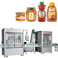 Machine de remplissage et d'embouteillage de miel entièrement automatique 250g 500g pour le remplissage de bouteilles de miel, machine de remplissage et d'emballage de pots de miel