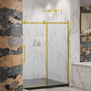 2025 Usine Salle <span class=keywords><strong>De</strong></span> Bains <span class=keywords><strong>De</strong></span> Luxe Mur à Mur <span class=keywords><strong>En</strong></span> Acier Inoxydable Or Cadre Coulissant <span class=keywords><strong>Douche</strong></span> Porte <span class=keywords><strong>En</strong></span> <span class=keywords><strong>Verre</strong></span> - Product Image 1