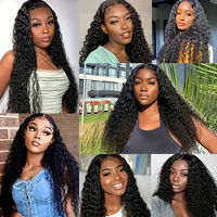Perruque Lace Front Kinky Curly 13x4 en gros, Perruques Lace Frontal Deep Wave Brésiliennes 13x6, Perruque Full Lace Densité 250 avec Baby Hair