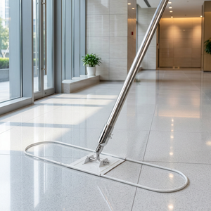 Kích Thước Lớn Hiện Đại Thép Không Gỉ Phẳng Hội Đồng Quản Trị Lau Tấm Cho Khách Sạn Sàn Công Nghiệp Làm Sạch Bụi Lau Phẳng Khung - Product Image 1