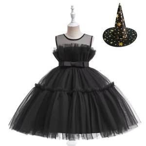 New Update RTS Fashion Kids Orange Fall Baby Girl Tutu Dresses Halloween Dress for Party - Product Image 4