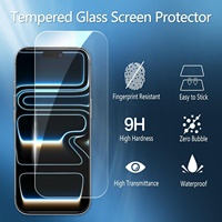 Lot de 6 protections d'écran et d'objectif d'appareil photo en verre trempé transparent, compatibles avec les coques pour iPhone 18 Pro Max 17 16 15 14 (Qualité usine)