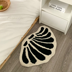 Customized Rug <strong>Shape</strong> Plush Checkered Bathroom <strong>Mat</strong> Non-Slip Microfiber <strong>Bath</strong> Floor <strong>Mats</strong> 3D Tufted Washable <strong>Shell</strong> Rug - Product Image 2