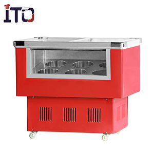 Vitrina de helado barata vendedora caliente con 6/8 cubos 10/12 bandejas - Product Image 5