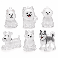 Porte-clés souvenir pour poils d'animaux, design animalier de dessin animé, boîte de rangement pour poils de chat et de chien, capsule transparente, pendentif de sac de jouets pour les festivals