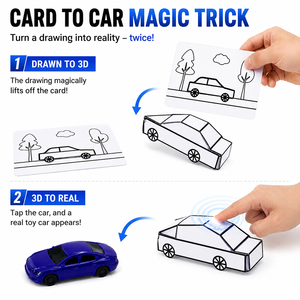 Trucco Magico Auto che Appare: da Disegno a Auto Reale, Giocattolo Magico 3D, Illusione Ottica, Oggetto di Scena per Magia Ravvicinata, Regalo per Feste di Bambini, Giocattolo Magico - Product Image 2