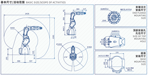 BRTIRUS0707A Bras robotisé industriel intelligent à six axes, portée de 700 mm, capacité de charge de 7 kg, moteur PLC, multi-tension, IP65, 0,03 mm - Product Image 5