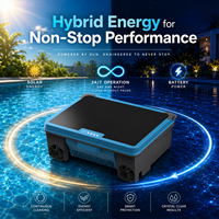Robot nettoyeur de piscine solaire portable mural intelligent OEM 2026 avec logo personnalisé et filtration en 3 étapes