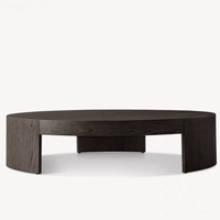 Table basse américaine en bois massif vieilli, design français simple pour petits appartements, salons, hôtels - Appartement élégant